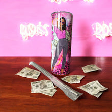Load image into Gallery viewer, 20oz Stainless Steel Pink Boss Lady Skinny Tumblers
