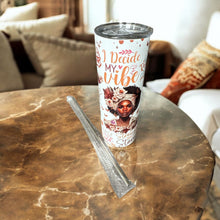Load image into Gallery viewer, 20oz I &quot;Decide My Vibe&quot; Stainless Steel Skinny Tumbler
