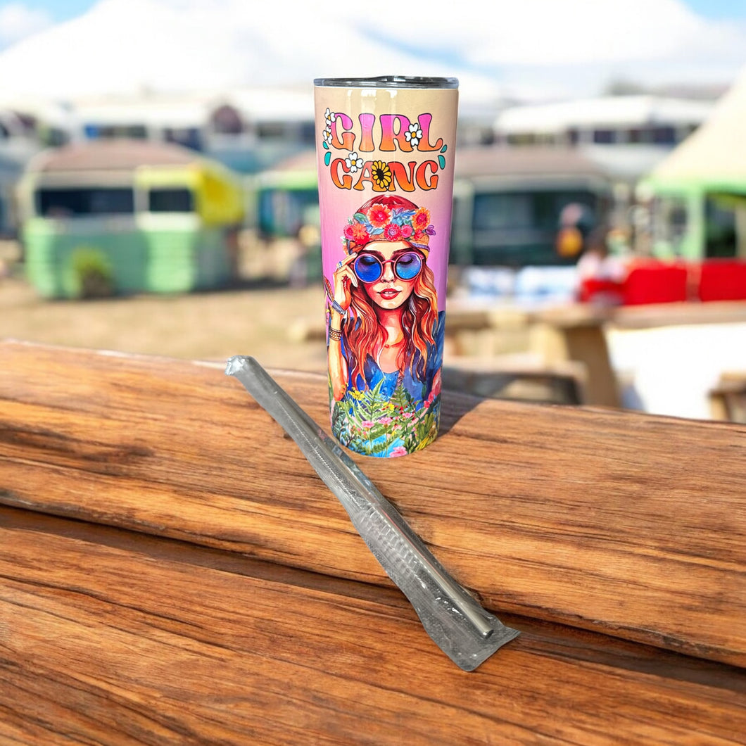 20oz Girl Gang Stainless Steel Skinny Tumbler