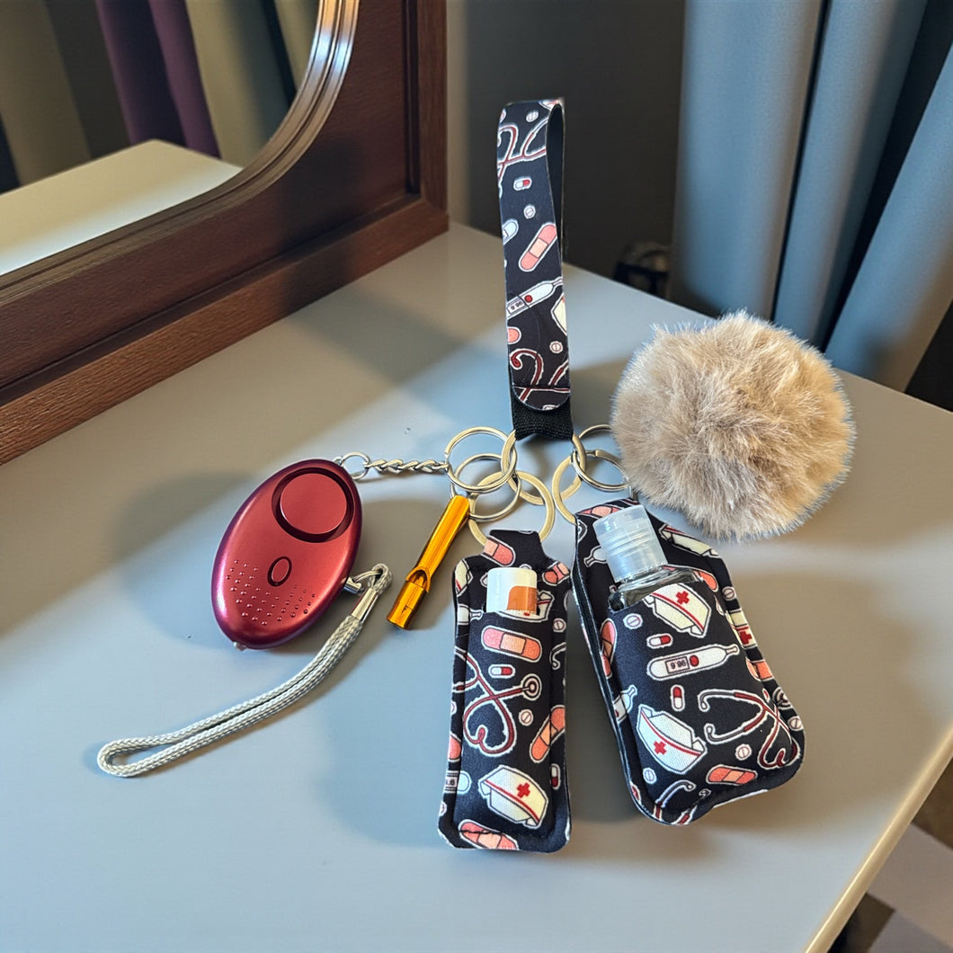 8 pc Aid Safety Keychain