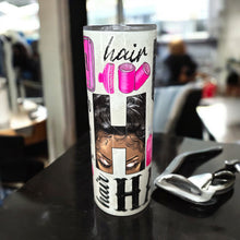 Load image into Gallery viewer, 20oz Stainless Steel Hair Skinny Tumbler
