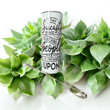 Load image into Gallery viewer, 20oz Sarcastic Flower Stainless Steel Skinny Tumbler
