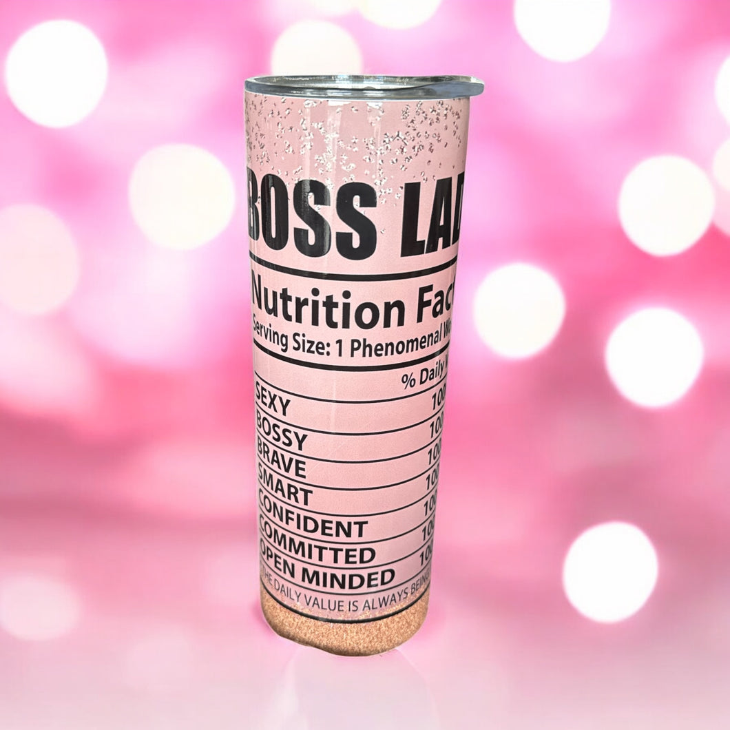 20oz Boss Lady Stainless Steel Skinny Tumbler