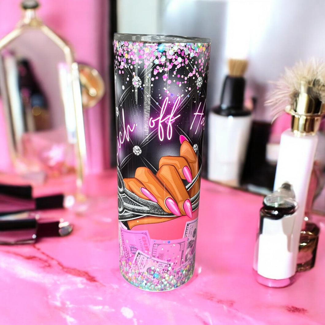 20oz Stainless Steel Rich of Hair Skinny Tumblers