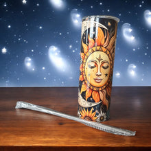 Load image into Gallery viewer, 20oz Moon and Sun Stainless Steel Skinny Tumbler

