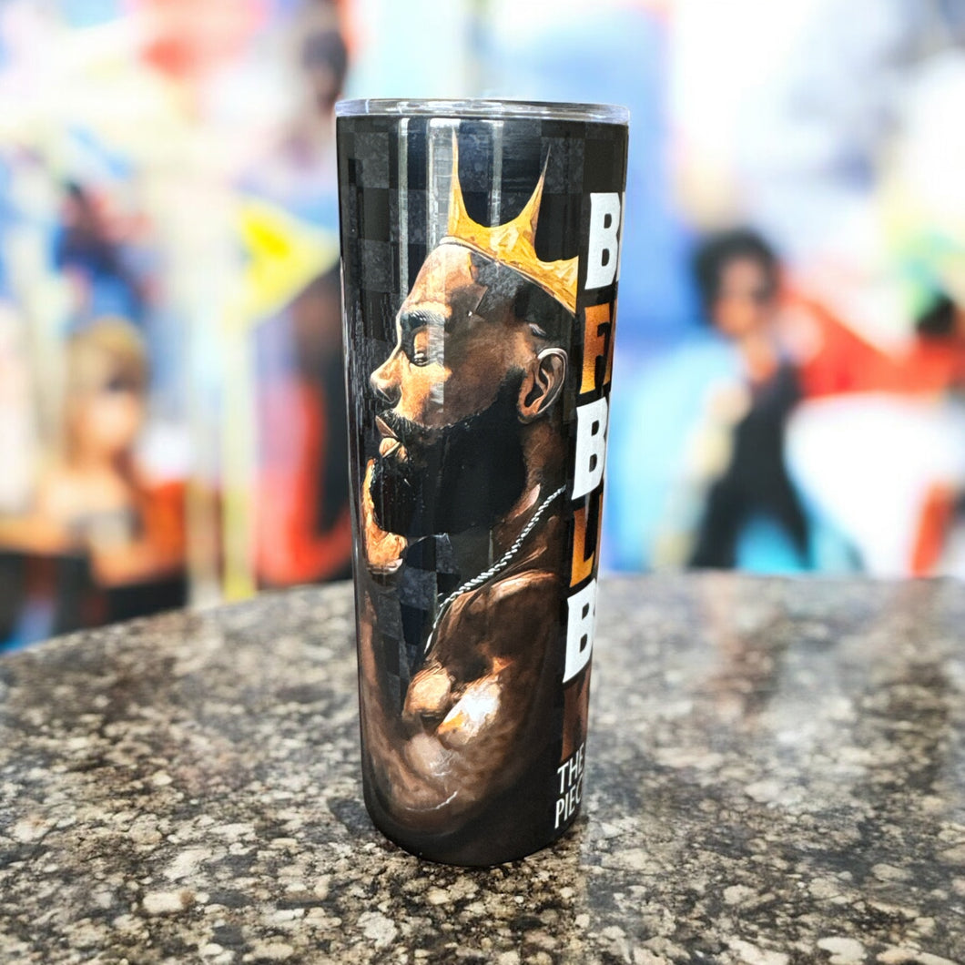 20oz Stainless Steel Black Father Skinny Tumbler