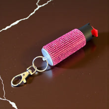 Load image into Gallery viewer, Bling Bling Pepper Spray Keychain with Safety Twist
