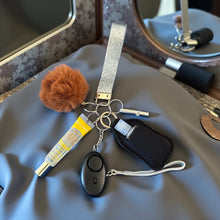 Load image into Gallery viewer, 7 pcs Glitter Safety Keychain
