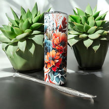 Load image into Gallery viewer, 20oz Sarcastic Flower Stainless Steel Skinny Tumbler
