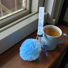 Load image into Gallery viewer, 3pc Sparkle Wristlet Strap, Pom Pom and Whistle Combo

