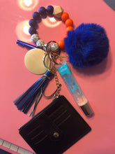 Load image into Gallery viewer, Silicone Beaded Bracelet Keychain Wristlet
