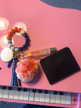 Load image into Gallery viewer, Silicone Beaded Bracelet Keychain Wristlet
